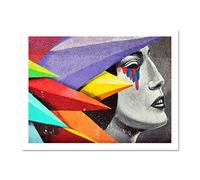 Graffiti Woman Tears Street Art Large Framed Art Print Poster Wall Decor 18x24 inch