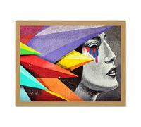 Graffiti Woman Tears Street Art Large Framed Art Print Poster Wall Decor 18x24 inch