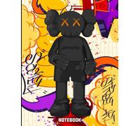 Graffiti X-Eyed Kaws Pop Art Style Inspired College Ruled Notebook: Street Art Notebook For Teens ( 8.5 x 11 inches) Blank Lined Notebook Journal- 120 Pages