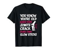 Graffiti You Know You’re Old Glow Sticks Design T-Shirt