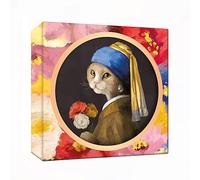 Grafik Werkstatt Vermeer Cork Coaster Set - Glass Coasters in 6 Colours - Gift Idea for Wedding, Birthday (Round, 6 Pieces, Diameter 10.5 cm)