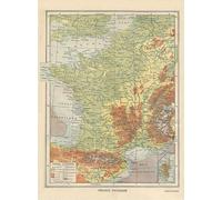 Grafika puzzle France map Larousse 1925-2000 pieces