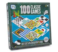 Grafix 100 Classic Games Compendium - Family Board Games: Chess, Ludo, Snakes & Ladders & More - 2 Players, Ages 8+