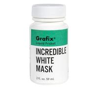 Grafix Incredible White Mask Liquid Frisket Removable Latex Mask for Water-Based Mediums - Perfect for Use with Alcohol Inks, Watercolor, Acrylic Paint and More, 2 Ounce Bottle
