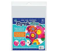 Grafix Plastic Shrink Film 8.5-inch x 11-inch 6/Pkg-Clear