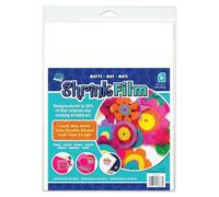 Grafix Plastic Shrink Film 8.5-inch x 11-inch 6/Pkg-Matte