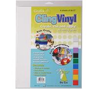 Grafix White Static Cling Film 9"x12", Create Your Own Window Clings and Temporary Decorations, Just Stick to Any Glass, Acrylic, or Glossy Surface, Pack of 6