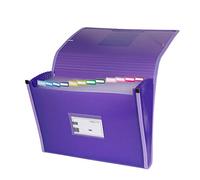 grafoplás 02963035-carpeta Accordion, Foolscap, Purple