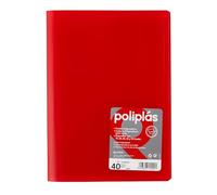 grafoplas 1451251 - Folder 20 Sleeves, Foolscap, Tapas PP, red