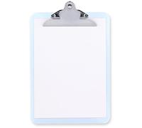 Grafoplás 1550570 White Clipboard with Jumbo High Pressure Clamp, White, Polypropylene, Folio Size