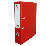 Grafoplás 27269551. Pack of 12 Lever Arch Folders, A4, Rings, 65 mm, Red, Polypropylene Lined, Eyelet in Spine, Grafcolor Series