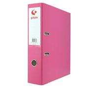 Grafoplás 27269554. Pack of 12 Lever Arch Folders, A4, 65 mm Rings, Pink, Polypropylene Lined, Eyelet in Back, Grafcolor Series