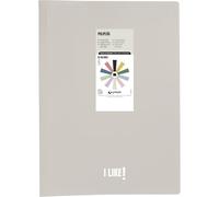 Grafoplas 30 Clear Pockets Extra Polypropylene Folio-Size Sand Flexible Lid Perfect School Office Supplies