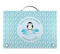 Grafoplás 37402431 School Case with Handle, Polypropylene, Wise Planet Collection, Penguin