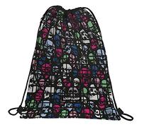 Grafoplás 37610503 Loop The Loop Collection Backpack Bag with Strings and External Pocket, Model Skulls, 36 x 47 cm