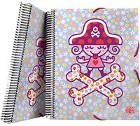 Grafoplás 39822150 Katuki Saguyaki Collection Spiral Folder, 30 Transparent Covers, Pirate Heart, A4