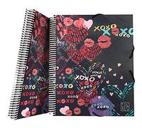 Grafoplás 39822198 Folder with Transparent A4 Covers, 30 Covers, Elastic Rubber Closure, XOXO Design, Diverse Collection