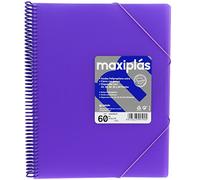 grafoplás 39836035-carpeta 60 Pockets A4 with Envelope, Rings and Spiral, Purple