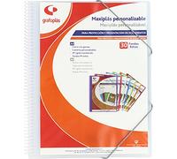 Grafoplas 39843000 Customisable Spiral Binder, 30 Transparent Covers, Multi-Colour, 30.8 x 24 x 14