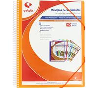 Grafoplás 39844052 Custom Maxiplas Binder with Spiral, 40 Covers, Orange, 30.8 x 24 x 20