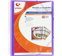 Grafoplás 39846035 Maxiplas Personalised Spiral Folder, 60 Covers, Violet, 30.8 x 24 x 22