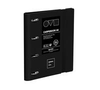 Grafoplas - 4 Ring Binder A4, Carpebook Polyfoam, Resistant and Ultralight, Minimal Black Uniqual, Includes Refill, Dividers and Envelope, Perfect for Organizing School Subjects