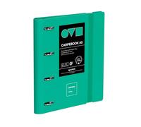 Grafoplas - 4 Ring Binder A4, Carpebook Polyfoam, Resistant and Ultralight, Minimal Turquoise Uniqual, Includes Refill, Dividers and Envelope, Perfect for Organizing School Subjects