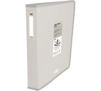 Grafoplas - 4 Ring Binder Plastic A4+, Sand, Paper Like, Polypropylene, Semi-Rigid Opaque, D-Shaped Rings 40 mm, Extra Capacity DIN A4 Documents and Folio Size