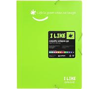 Grafoplás 4800821 Folder with Rubber and Three Flaps, Green, Folio, Polypropylene, Like