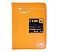 Grafoplás 4800955. Ring Binder with Zip, A4+, Tangerine, 4 Rings 25 mm, Like, Polypropylene