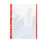 Grafoplas 5501151 - Polypropylene Sleeves with Colour Indicator A4 Red