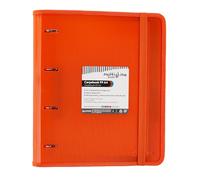 Grafoplás 88100052. Folder 4 Rings with Refill and Separators, A4, Orange, Striped Polypropylene, Multiline Carpebook