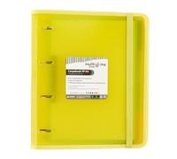Grafoplás 88100060 4 Ring Binder with Refill and Dividers, A4, Yellow, Striped Polypropylene, Multiline Folder