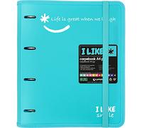 Grafoplás 88101833 4 Ring Binder with Refill, A4, Sky Blue, Semi-Rigid Polypropylene, Including Separators, Carpebook Like