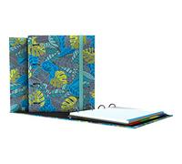 Grafoplas 88101964 Folder A4 with Perforated Rings with Spare Parts and Dividers, Elastic Closure, A4, Carpebook Various Leafs