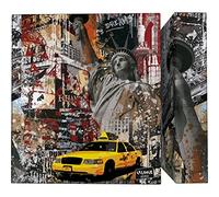 Grafoplás 88172646. 4 Ring Binder, A4, Mixed Rings 40 mm, Soft Anti-Fingerprint Plasticized Grunge Cities Collection, New York