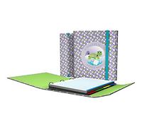 Grafoplás 88212628 Folder with Rings, A4, Flap and Elastic Closure, Includes Refills and Dividers, Wise Planet, Turtle