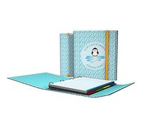 Grafoplás 88212631 A4 4-Ring Box with Flap, Elastic Closure, Includes Refill and Dividers, Wise Planet, Penguin