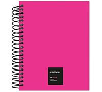 Grafoplás 88546054 Spiral Notebook Squared, 100 Sheets, 70 g, Fuchsia, A6