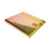 Grafoplás A4 4 Die Cut Ring Binder with Squared Refill 5x5 90g Metallic Red | Includes Dividers and Clear Envelope | Metal Finish | Folder