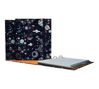 Grafoplas - A4 Folder with Die-Cut Rings with Refill and Dividers, Sheets 90 g Squared 5 x 5 Coloured Edge, Transparent Envelope, Carpebook Cosmos Bits & Bobs Pop Up Design