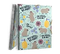 Grafoplas - A4 Plastic Folder, Cheerful by Elena Corredoira, Flexible Covers, Spiral PVC, 30 Polypropylene Linings, Maxiplas, Perfect School Supplies for Archiving Documents