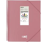 Grafoplas - A4 Plastic Folders, Maxiplas Like, Pink, 30 Transparent Sleeves, PVC Spiral, Perfect for Archiving School and Office Supplies