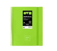 Grafoplas | A4 Plastic Sleeve Folders | 40 Transparent Linings | Rigid Polyfoam Covers | Durable and Ultralight | Green | PVC Spiral | Minimal Uniqual | Perfect for Documents