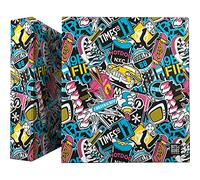 Grafoplás | A4 School Binder | 4 Mixed Rings 40mm | Bits & Bobs Pop Up Design Collection | New York City | FSC Certified