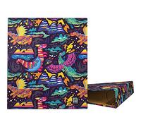 Grafoplas - A4 School Folder, 4 Mixed Rings 40mm, Bits&Bobs Pop Up Design Collection, Dragon, FSC Certified