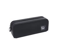 Grafoplás | Black Silicone Case | 20 x 7.5 x 7.5 cm | Soft Touch | Flexible | Waterproof | Bits&Bobs Pop Up Design | Vivid Colours, Black/White, 20x7,5x7,5cm, School