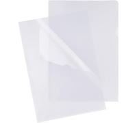 Grafoplás Box of 100 Dossiers with Fingernail | Polypropylene Quality Extra Plus | Transparent Plastic Glass | Top and Side Opening | Folio Size | Perfect for Protecting Office Documents