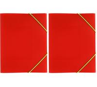 Grafoplás Folder A5 Rubber and Flaps, Red (Pack of 2)