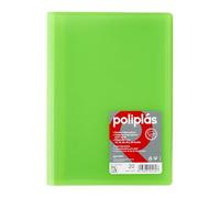 Grafoplas - Folder, Folio Size, PP, Translucent Polyplast, PP Caps 20 Green